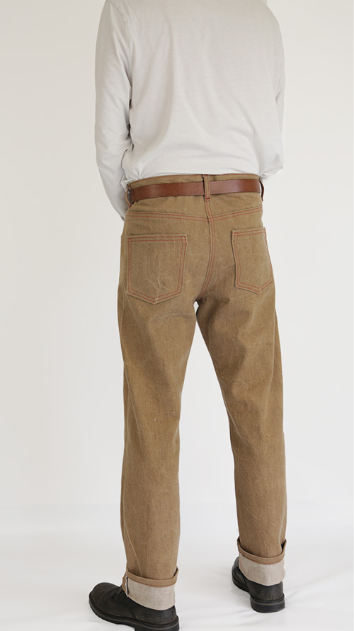 Selvedge Jeans Sewing Pattern image - back view