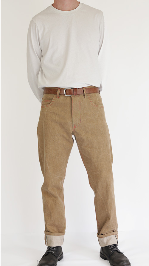 Selvedge Jeans Sewing Pattern image - front view