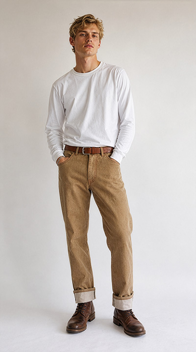 Selvedge Jeans Sewing Pattern image - back view