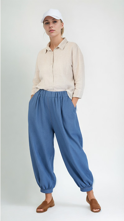 Harem Pants sewing pattern.  This is a drawing.  Buy or members download it.