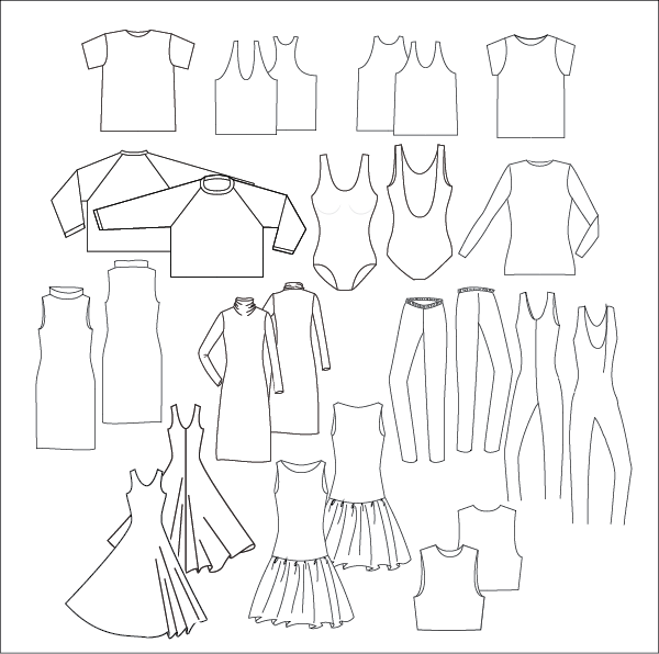 Jersey PDF Sew Pattern Collection links to Sewing Patterns at a Glance